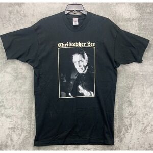 VTG 70's Dracula Christoper Lee Men's T-Shirt XXL Black Heavy Cotton Made in USA